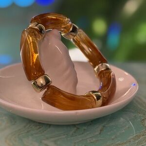 Chic Gold and Brown Bracelet